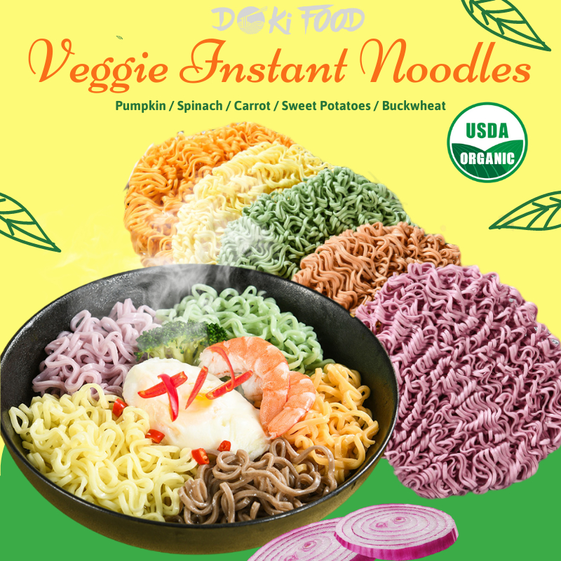 DOKI Veggie Noodles Buckwheat Noodles Veggie Instant Noodles 5 Type Of