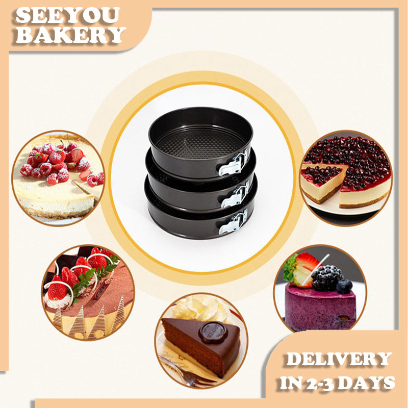 3PCS Set Nonstick Leakproof Round Cake Cheesecake Pans Removable Bottom ...