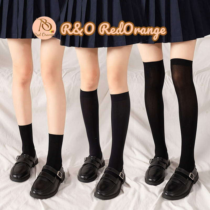 R&O 1pair Knee High Socks School sock Korean Japanese Ladies Women Ankle Calf Long Tube Socks 