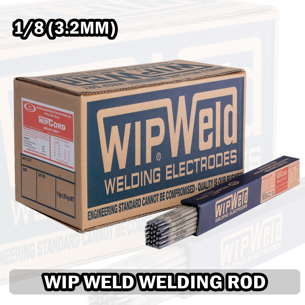 WIPWELD Welding Rod 1 Kilo ISO 9001 Certified 3.2mm 1/8 E6013 Shopee