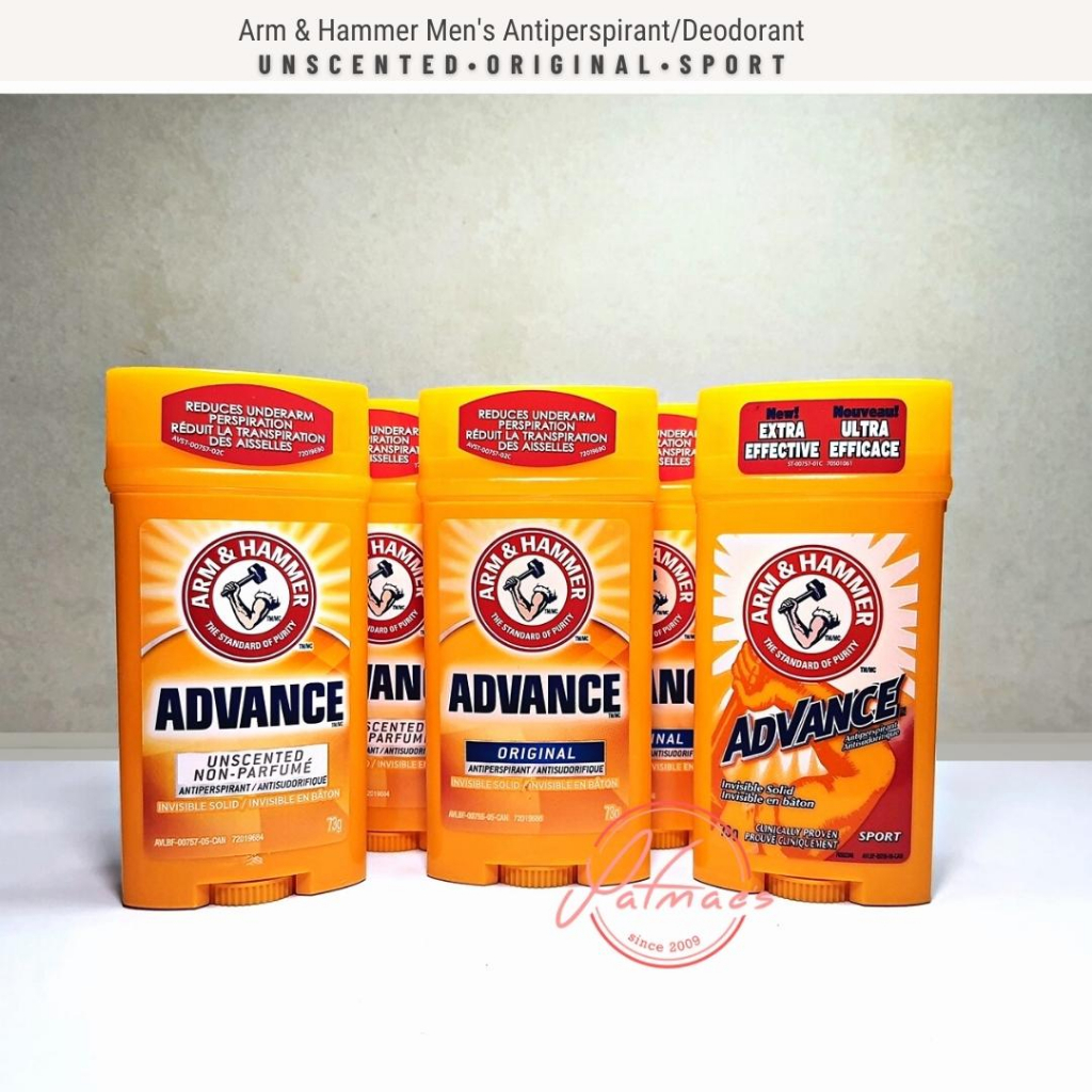 Arm and Hammer Advanced Antiperspirant Deodorant for Men 73g Invisible