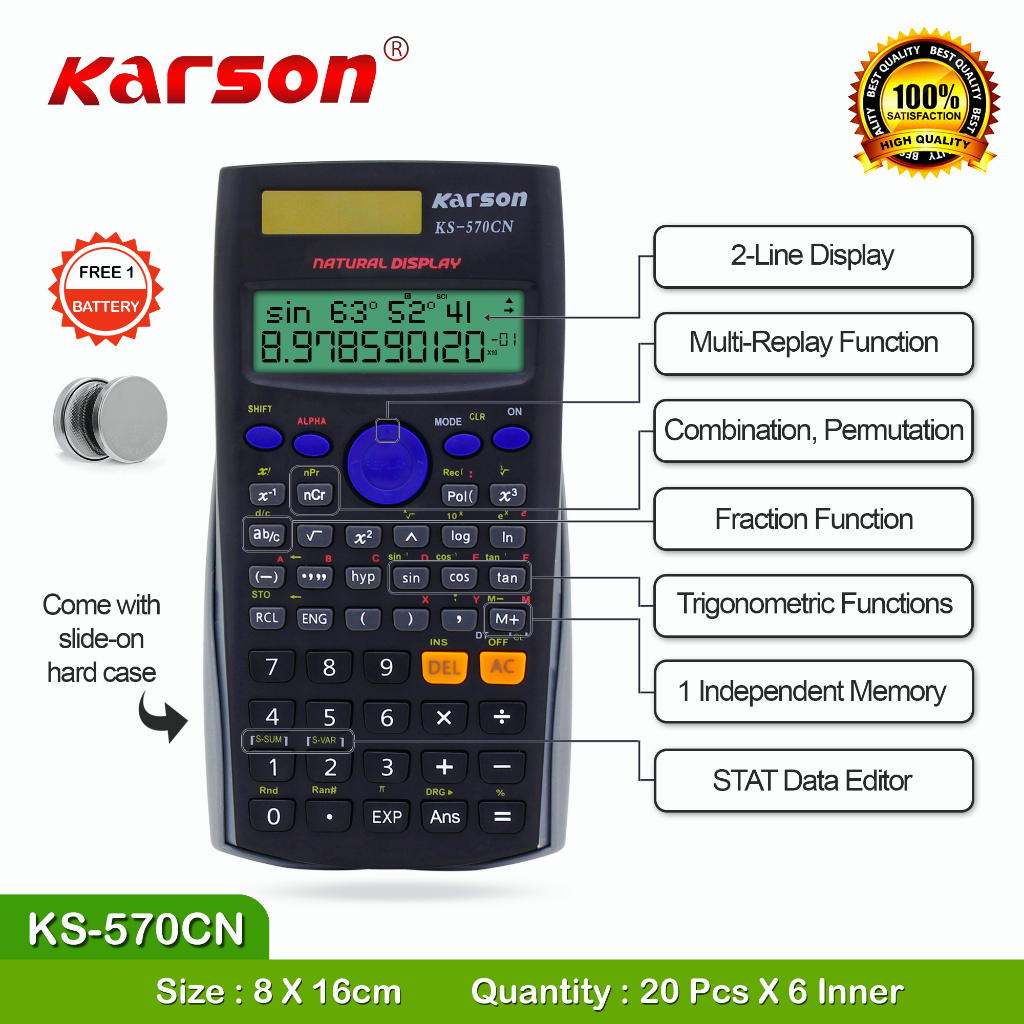 Karson scientific calculator for multifunction functions Shopee