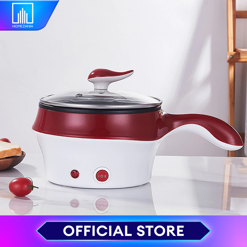 Home Zania 2 Layers Mini Electric Pot Pan Cooker Heating Stainless or ...