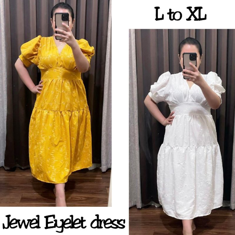The Latest Brands Jewel Bangkok Eyelet dress Maxi dress casual dress L XL Shopee Philippines