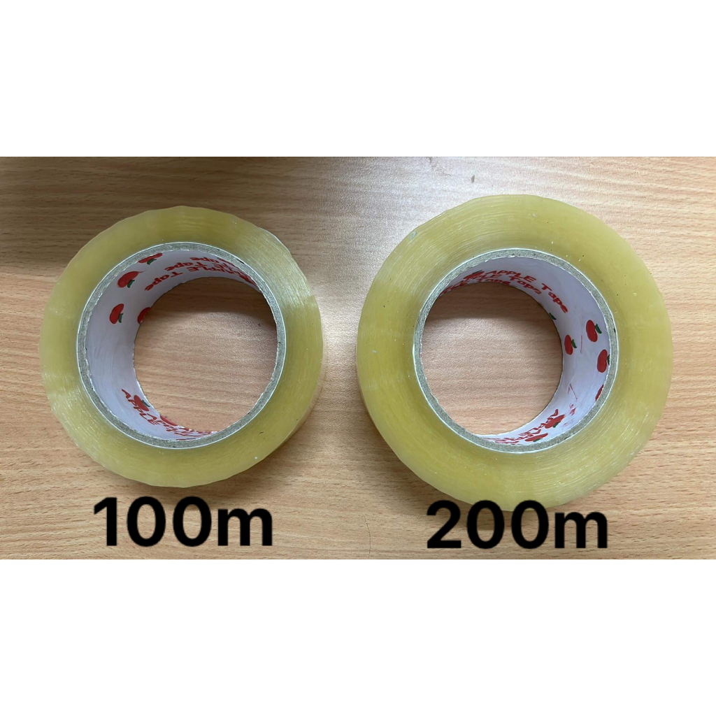 Packaging Tape 2 inch by 100m / 200m ( 2 x 100 / 200 meter ) Shopee