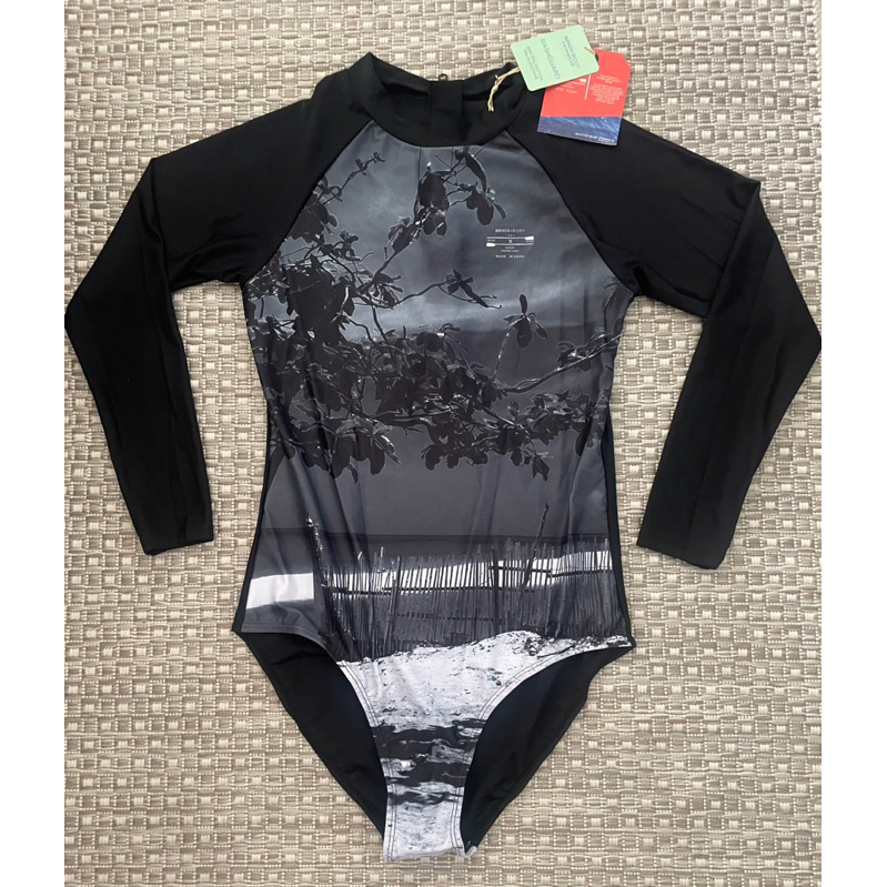 Brand New Auth Bench One-Piece Rashguard Swimsuit / Bench Ribbed One ...