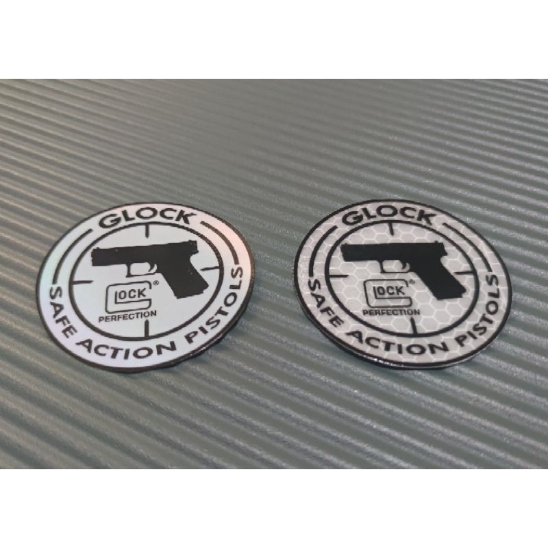 Glock Logo Sticker Waterproof Laminated Sticker Hologram Reflectorized Sticker Shopee Philippines 5303