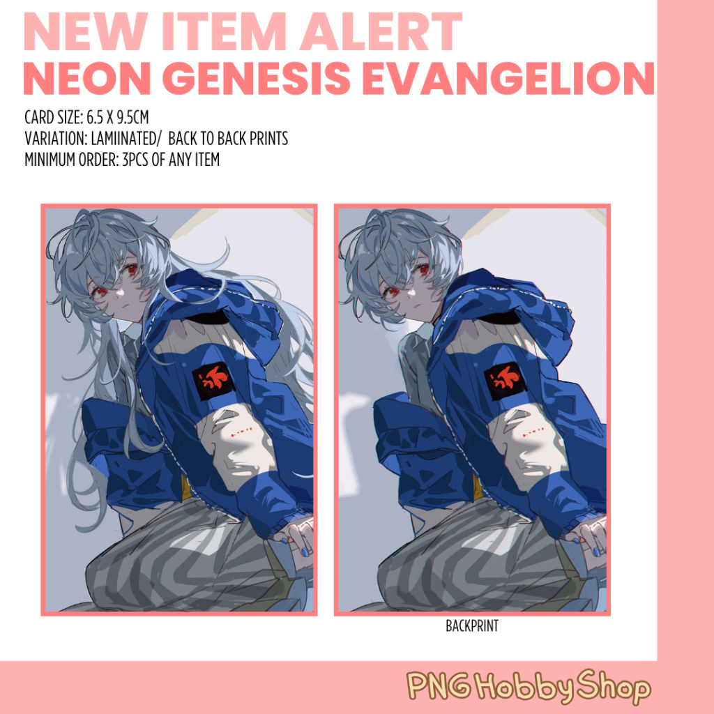 Rei Ayanami Neon Genesis Evangelion Back to Back Prints Anime ...