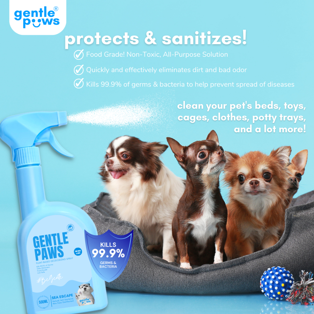 Gentle Paws Pet Deodorizer Disinfectant Spray Cat Dog Bacteriostatic Eliminate Odors Spray