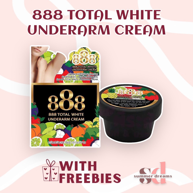 888 TOTAL WHITE Underarm Whitening Cream Original 35g Shopee Philippines