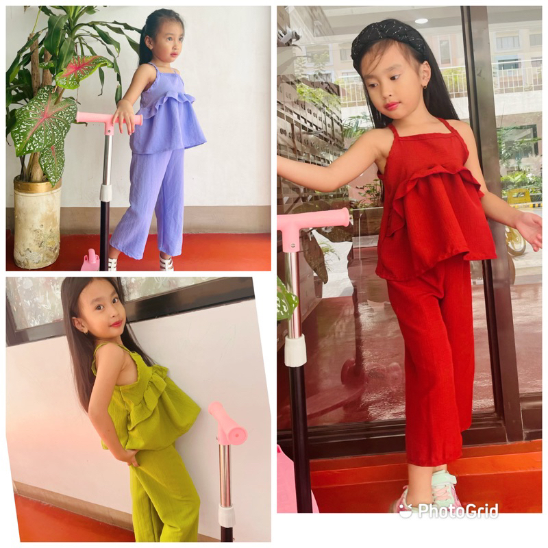 babbles Pants terno for girls | Shopee Philippines