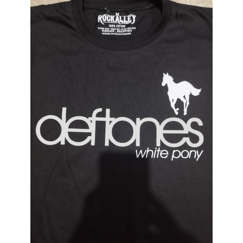 Maglietta Deftones Bianca Con Pony - Nuova Senza Etichette - Taglia Uomo