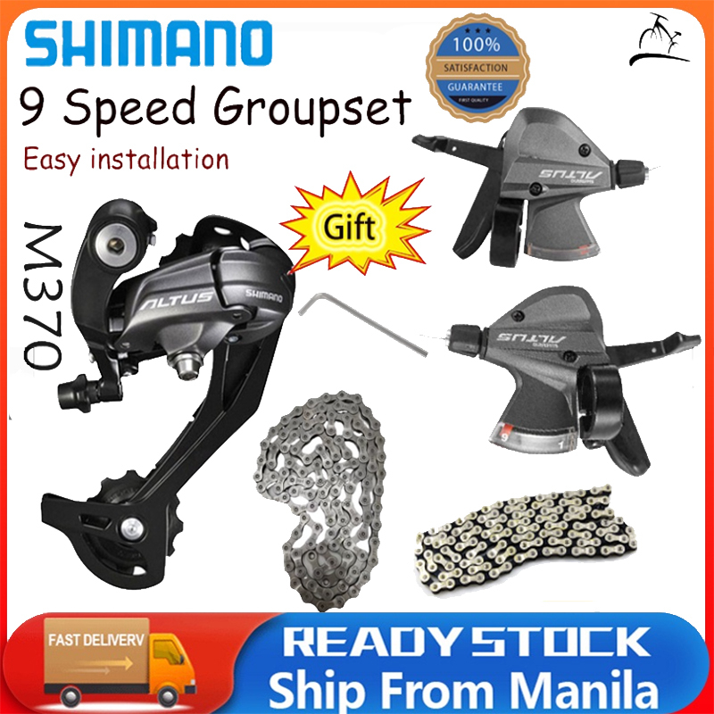 Shimano Altus M370 9 Speed Groupset 3x9 Speed Shifter Rear Derailleur Chain MTB Mountain Bike Parts Shopee Philippines