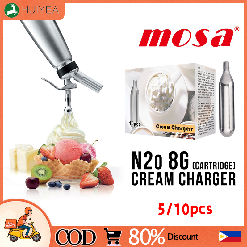 Mosa Cream Charger (5/10pcs per Box) For Whip Dispenser | Shopee ...