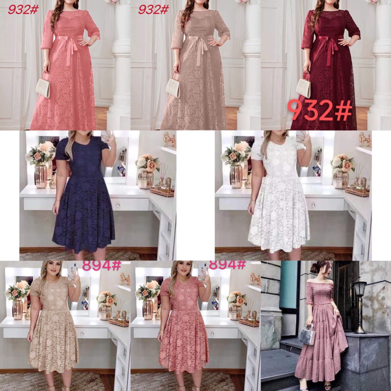 Lace dress shopee sales