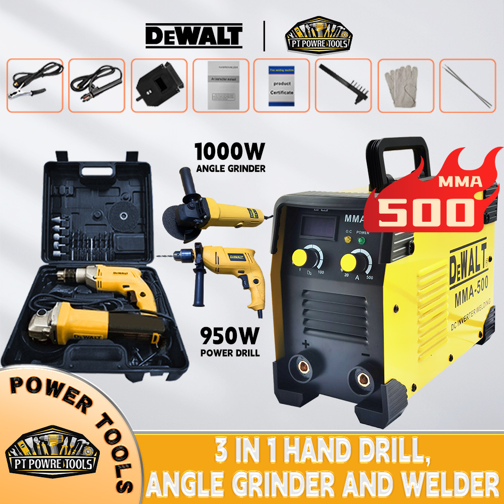 DeWalt 3In1 MMA500Portable Igbt Inverter Welding Machine DeWalt