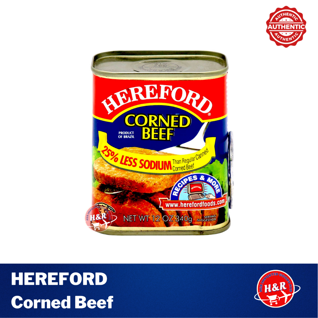 Hereford Corned Beef with 25 Less Sodium, 12 Oz (340g) Shopee