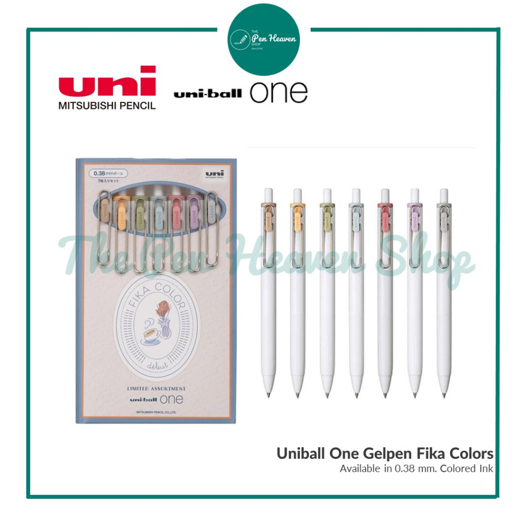 Uniball One Gelpen Fika Colors (Set of 7) Shopee Philippines
