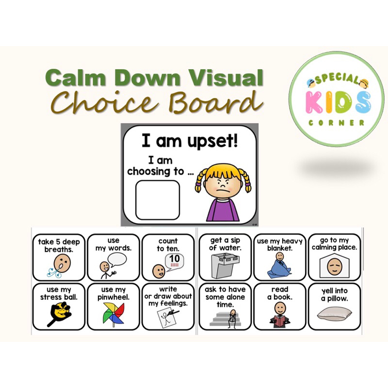 Speech Therapy Materials/Visual Choice Velcro Board for Autism, ADHD