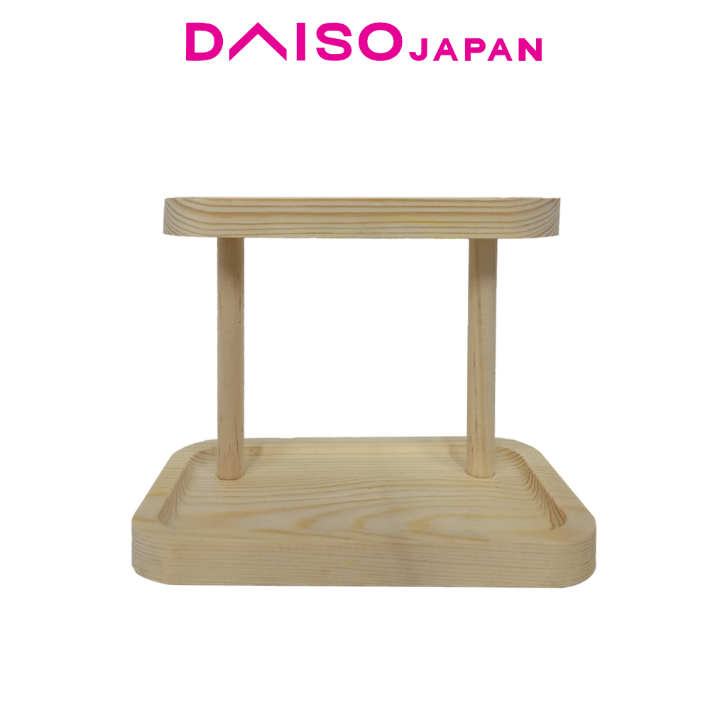 Daiso 2-Tier Wooden Storage Rack | Shopee Philippines