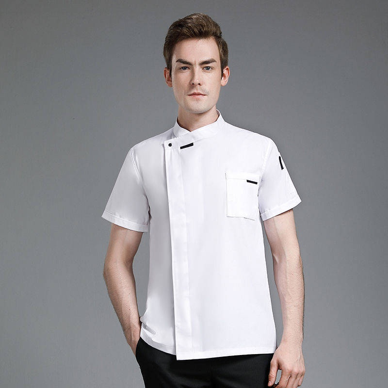 Chef Uniform for Men Costume Breathable Oil Stain Prevention Cafe