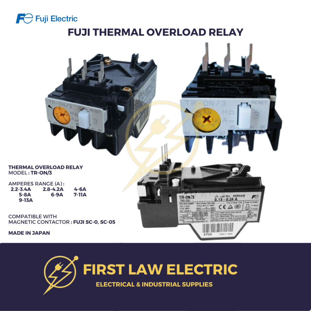 TRON/3 THERMAL OVERLOAD RELAY FUJI ELECTRIC Shopee Philippines