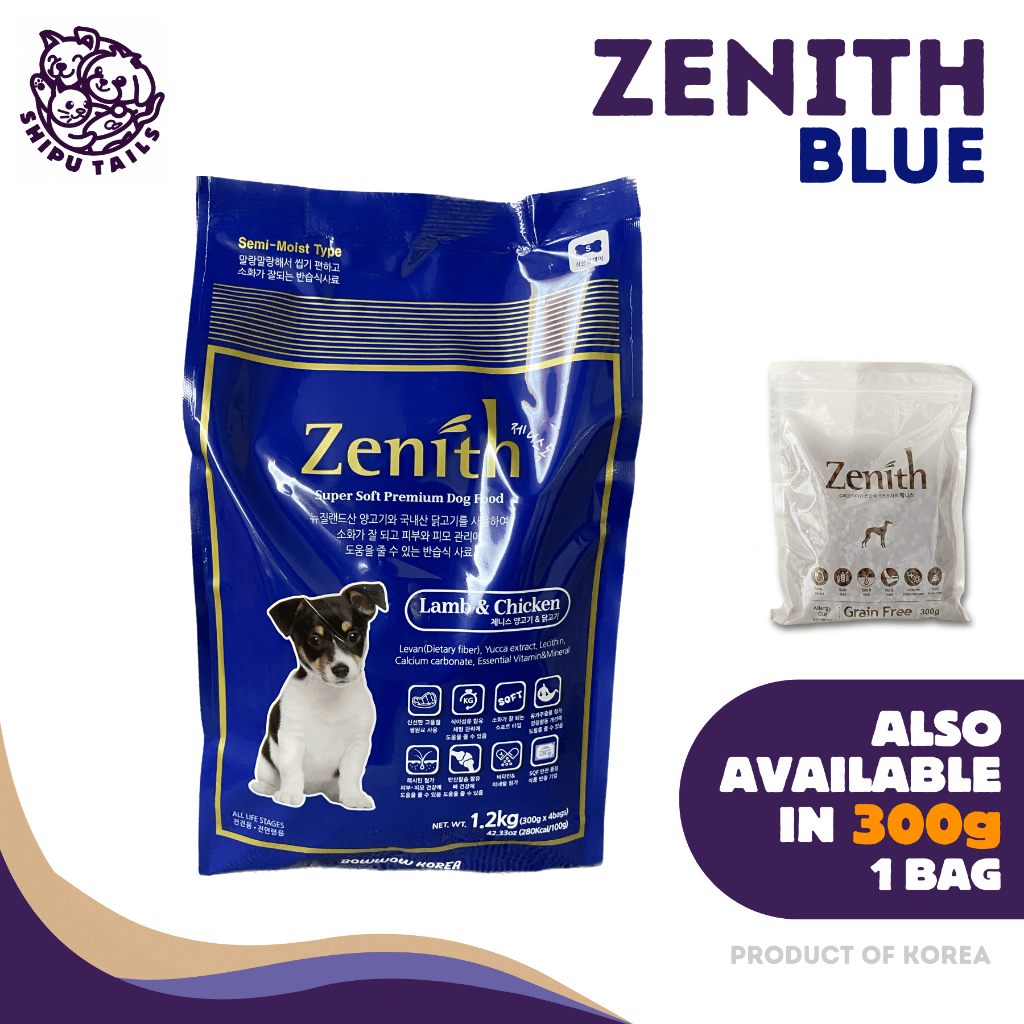 Zenith Dog Food Soft Kibble Premium Grain Free 1.2 KG Adult Senior Puppy Blue and Red Cat Shopee Philippines