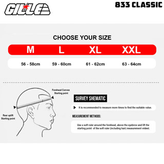 Gille Helmet 833 CLASSIC Plain Retro Motorcycle Helmets Vintage Full ...