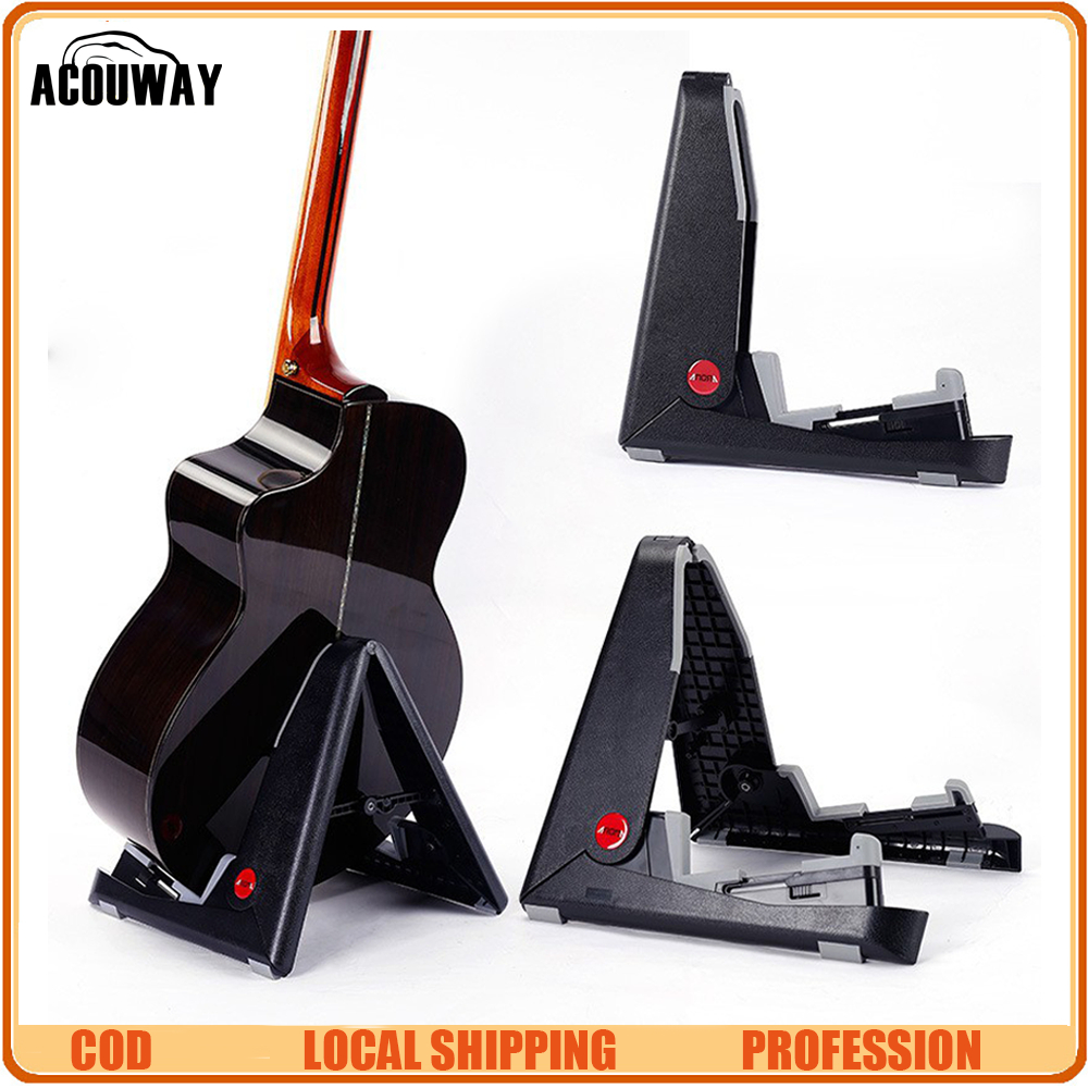 AROMA Foldable small ukulele guitar stand also support violin fiddle ...