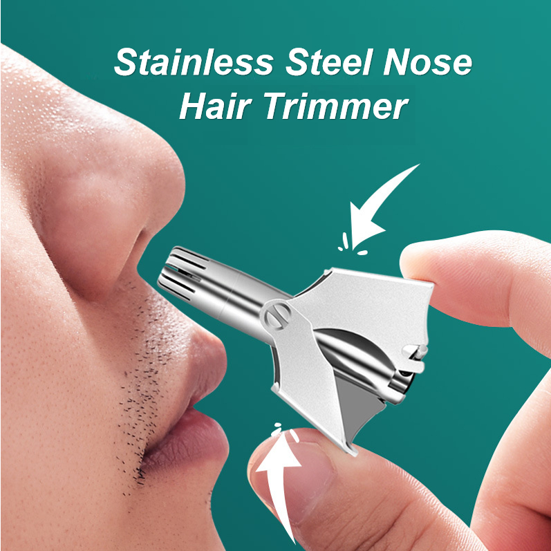 Arturo Men's Nose Hair Trimmer Stainless Steel Manual Mechanical Razor