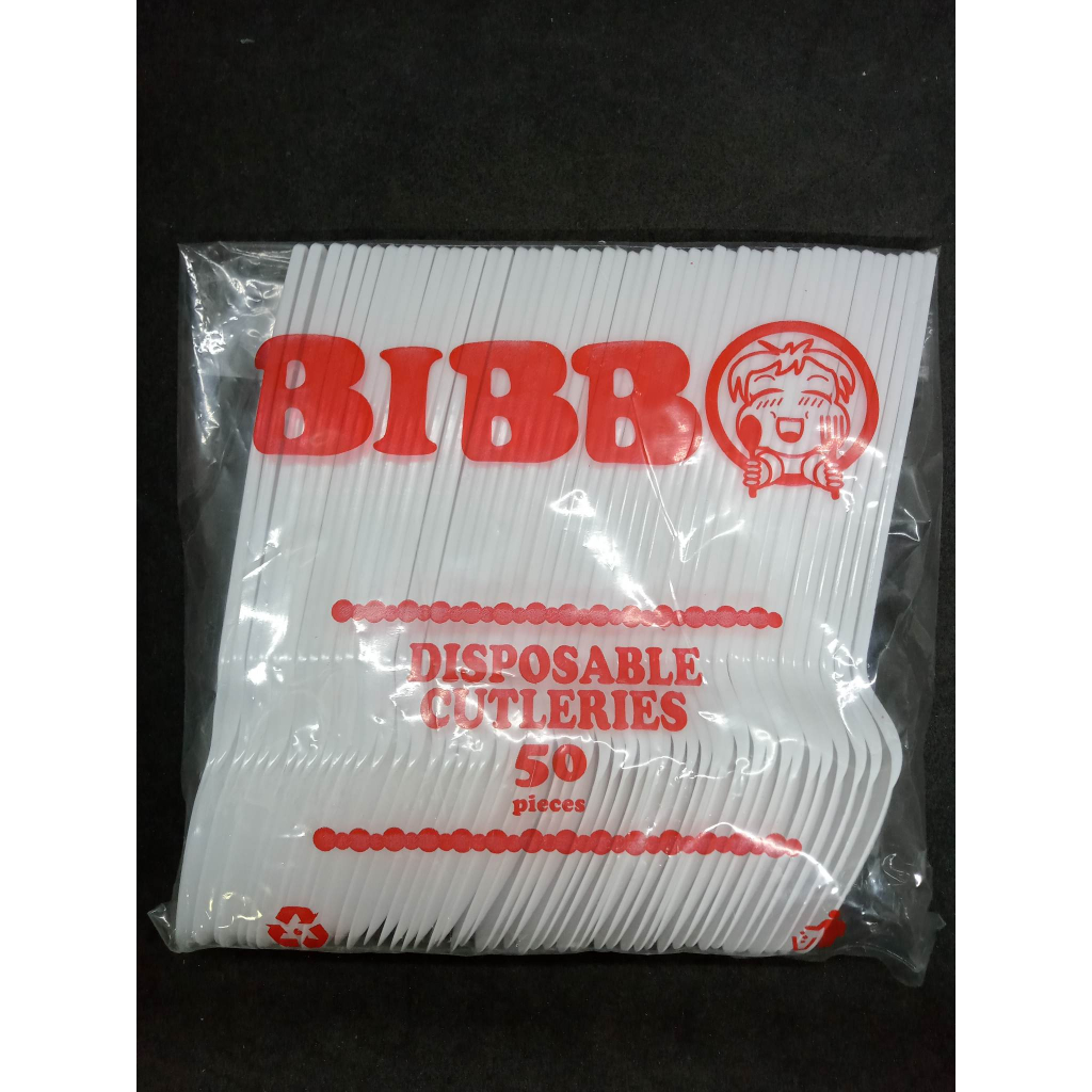 BIBBO SPOON MEDIUM | DISPOSABLE SPOON | WHITE | 50 PCS PER PACK ...