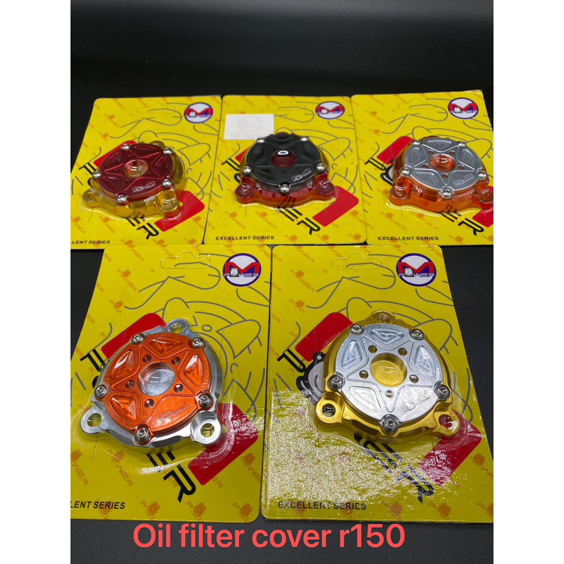 M.power oil filter cover for r150 carb type full alloy.suzuki raider150 ...