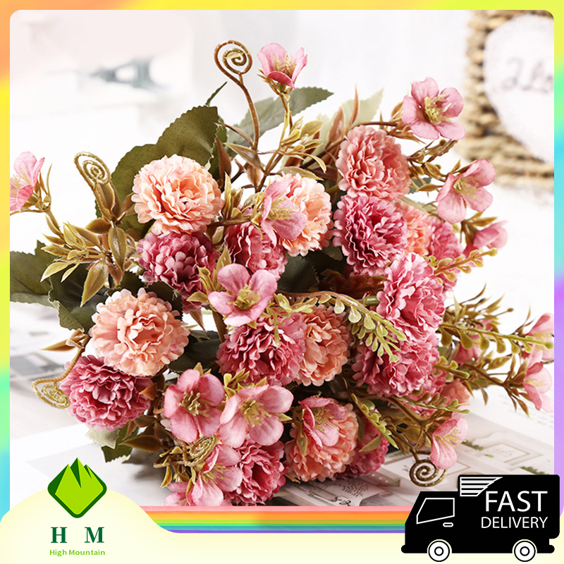 【Fast delivery】 2 Bouquet 3.5cm Artificial Lilac Flower Arrangement