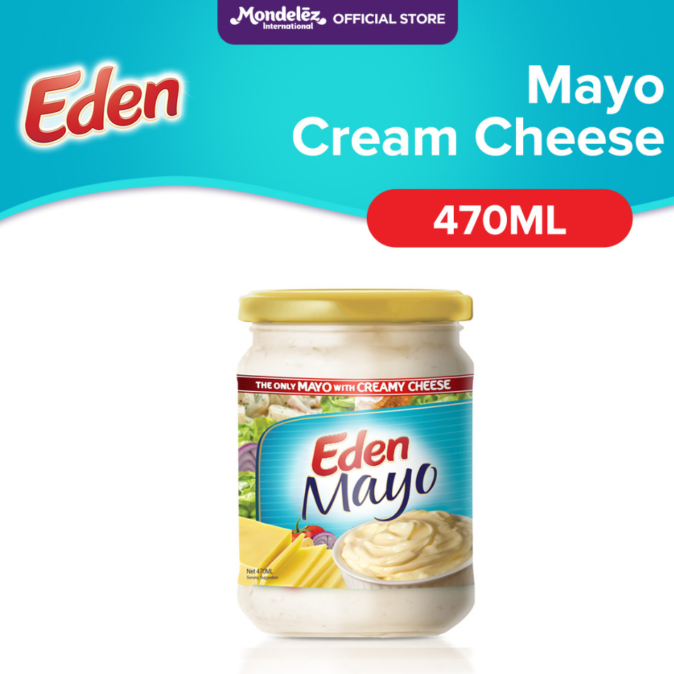 Eden Mayo Jar Real Mayonnaise with Cream Cheese Flavor 470ml Shopee
