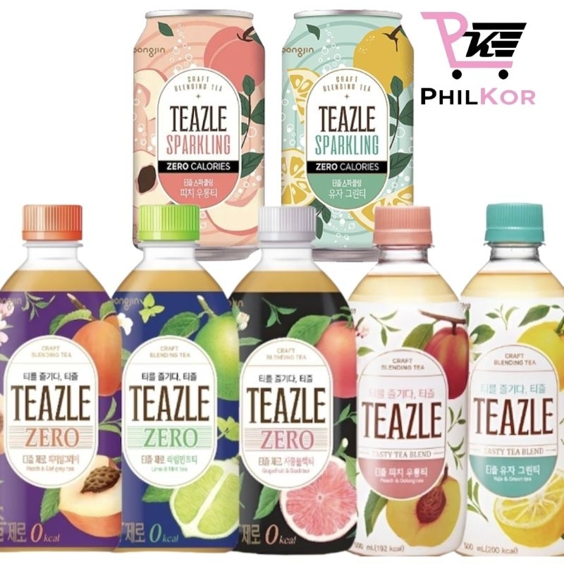 Woongjin Teazle Peach Oolong Tea Yuja Green Tea Zero Series 500ml Shopee Philippines 9199