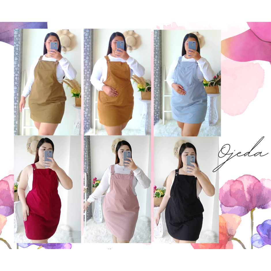 Plus Size Curdoroy Jumper Dress with mid or center pocket (Inner not ...