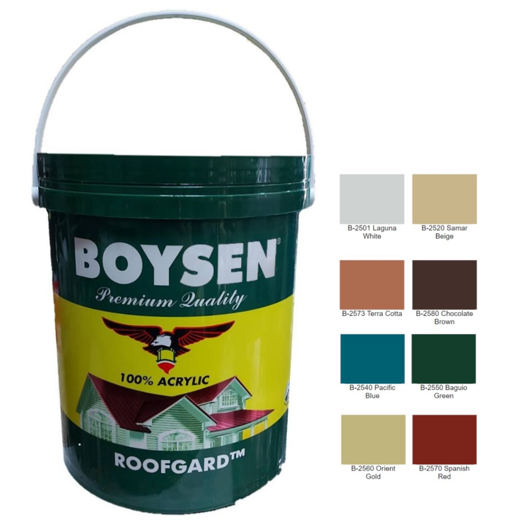 Boysen Roofgard Acrylic Gloss Rood Paint Roofguard (Avialable in