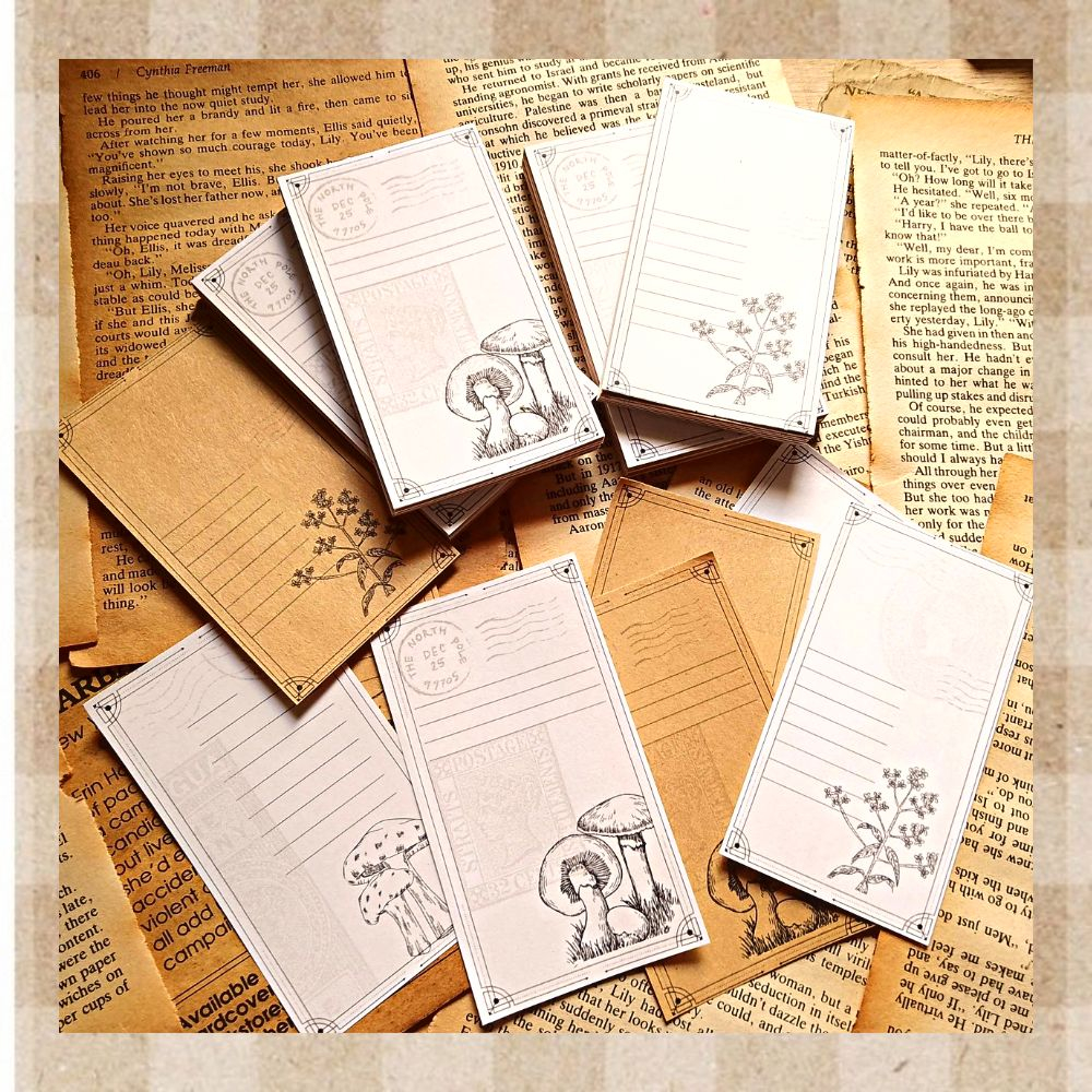 50pcs/pack Vintage journaling Collage memo notes papers (5cm by 9 cm ...