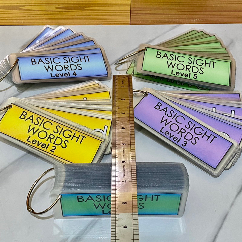 55 sight words flash card level 1 2 3 4 5 | Shopee Philippines