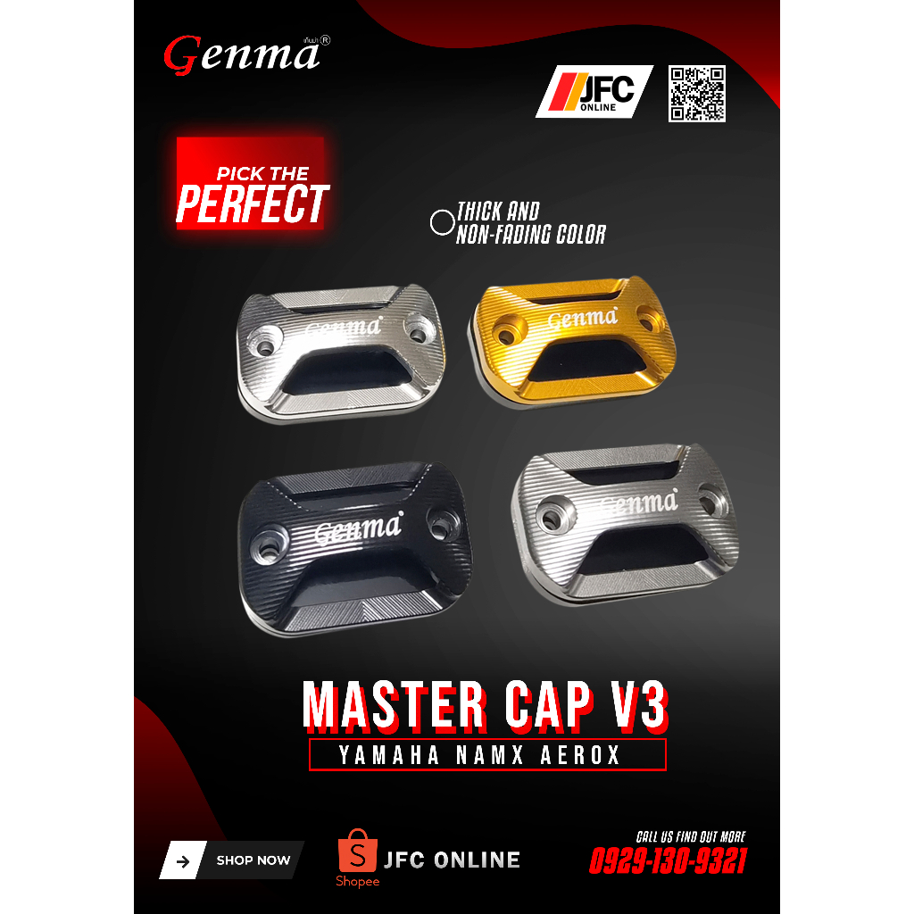 Genma Master Cap Fluid Cap 1pc Nmax V1 V2 Aerox V1 V2 Full Alloy Non ...