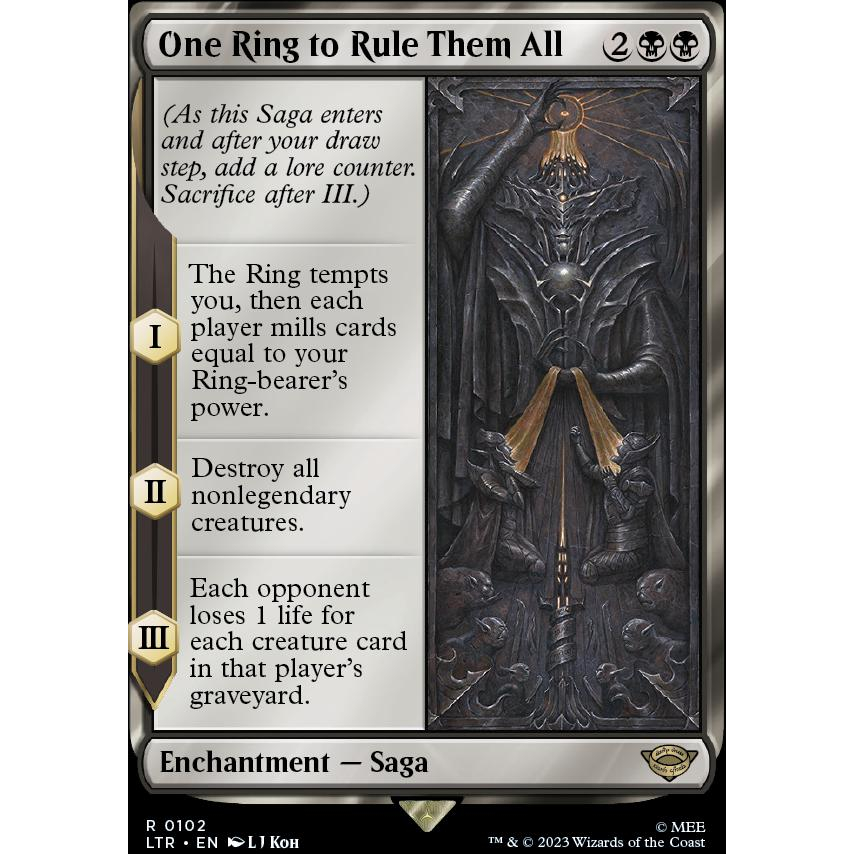 One Ring to Rule Them All Rare The Lord of the Rings LOTR Magic the