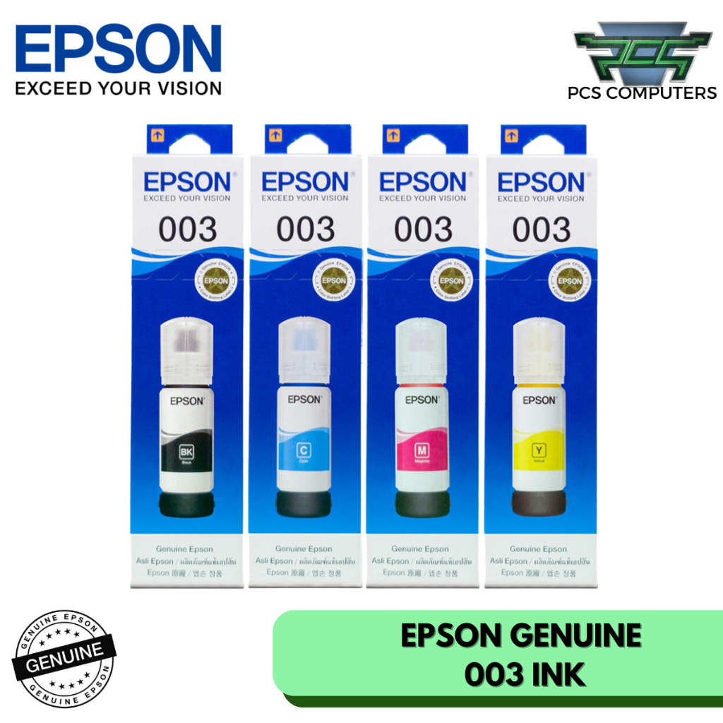 Epson 003 Original Ink Bottle L1110/L3110/L3116/L3150/L3156/L5190/L5196