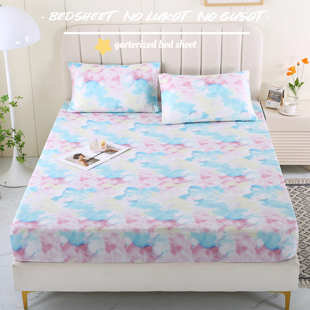 NO LUKOT NO GUSOT Fully Garterized BEDSHEET 3in1 Stretchable bedsheet
