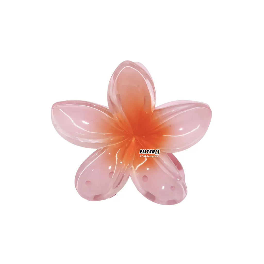Acrylic Plumeria Flower Hair Claw Summer Beach Women Hair Clips Girls