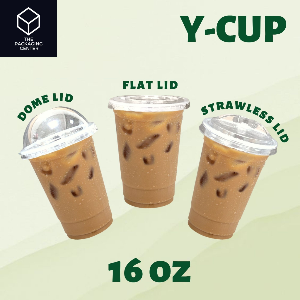 100 Pcs Y Cup 95mm Plastic Pp Milk Tea Cups 12oz16oz22oz Flat Lidstrawless Liddome Lid 6007