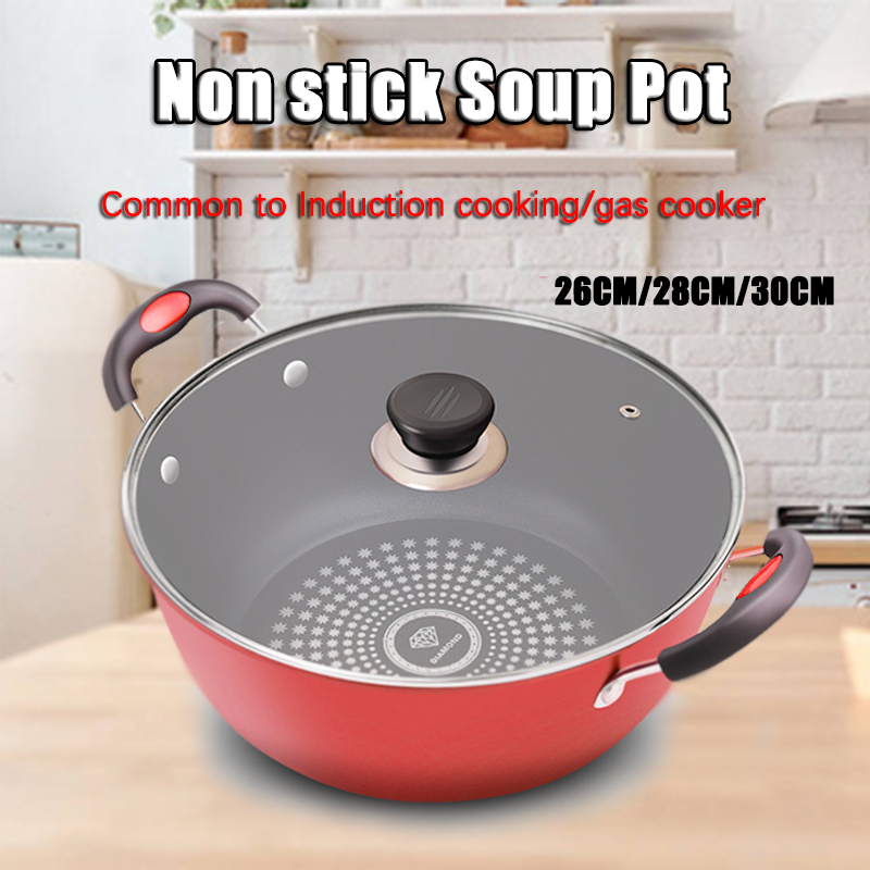 Non-stick With Lid Soup pot household gas induction cooker