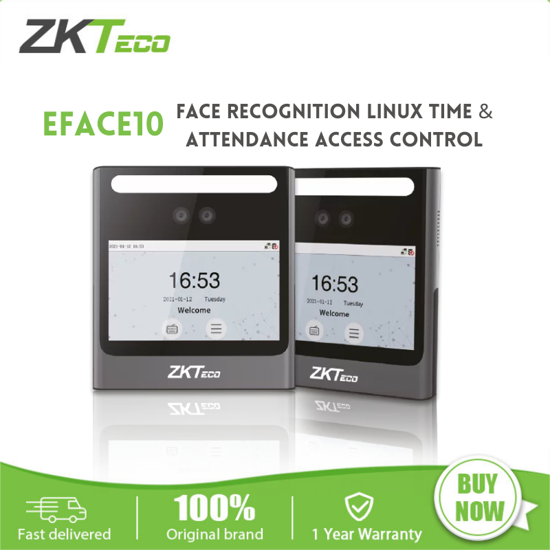 ZKTeco Eface10/ID/WiFi/ADMS Face Recognition Linux Time & Attendance Access Control Terminal
