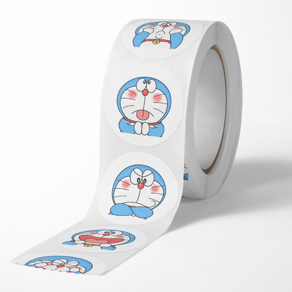 500pcs Cute doraemon Emoji Sticker Tape DIY Tags Packing Decration ...