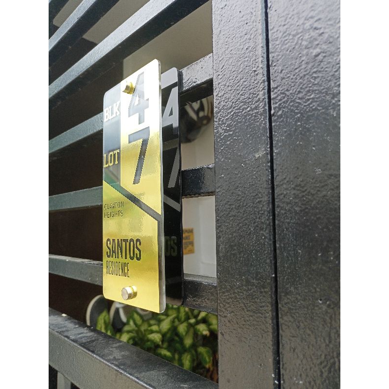 CUSTOMIZED 5 x 10 inches ~ House Address Gate Plate with bolts,screws ...