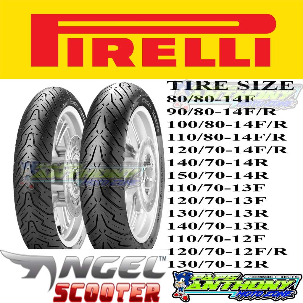 PIRELLI ANGEL SCOOTER SIZE 141312 FREE TIRE SEALANT/AIR VALVE NMAX